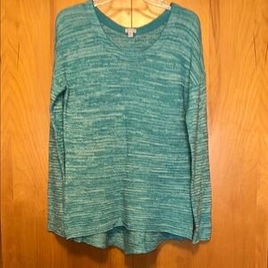 Guess Teal Button Down Back Detail Women's Sweater Size Medium